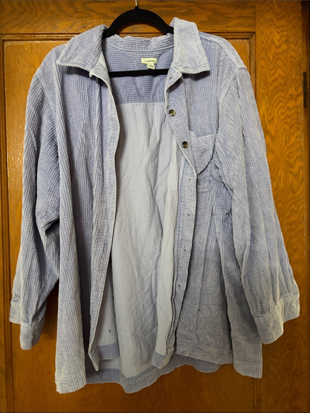 LLBean Lavender Corduroy Button Down